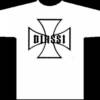 Dirssi Cross
Black Print on White T 
$15.00